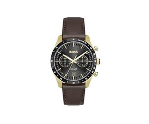 BOSS Analogue Multifunction Quartz Watch for Men TOURMASTER Collection with Brown Leather Strap - 1514285