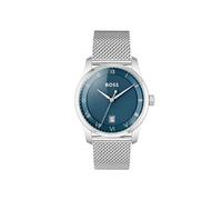 BOSS Analogue Quartz Watch for Men Principle Collection with Leather or Stainless Steel Strap, Available in Black, Brown, Blue, Green and Grey