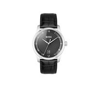 BOSS Analogue Quartz Watch for Men Principle Collection with Leather or Stainless Steel Strap, Available in Black, Brown, Blue, Green and Grey