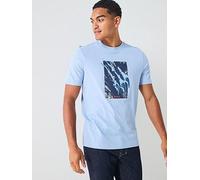 BOSS Animali Regular Fit Scratch Graphic T-Shirt, Light Blue, Size L, Men Light Blue