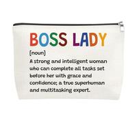 Boss Appreciation Gift Makeup Bag Boss Lady Gifts for Women Inspirational Cosmetic Pouch for Bosses Lady Leaders Supervisor Manager Mentor Birthday Retirement Gift Toiletry Organizer Bag
