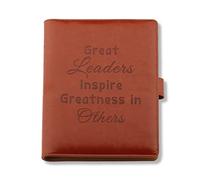 Boss Appreciation Gift Mentor Gift Notebook Great Leaders Notebook Leader Supervisor PM Mentor Retirement Gift Coworker Farewell Leather Journal Notebooks (Great S)