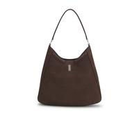 BOSS Ariell hobo bag in nubuck with Double B monogram - Style Ariell Hobo S, 50552145 Dark Brown pcs.