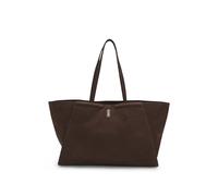 BOSS Ariell shopper bag in nubuck with Double B monogram - Style Ariell Shopper S, 50552161 Dark Brown pcs.