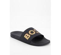 Boss Mens BOSS Comfy Slider Sandals with Logo Detail (Aryeh) 6 (40) Black