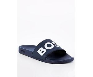 BOSS Aryeh Contrast Logo Sliders, Dark Blue, Size 11, Men Dark Blue