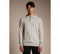 Boss Asac_PL Cotton Rich Textured Polo Shirt Beige