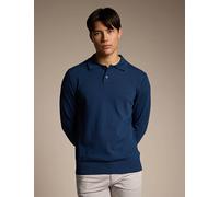 Boss Asac_PL Cotton Rich Textured Polo Shirt Navy