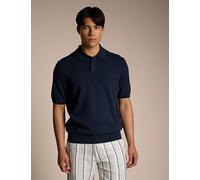 Boss Asac Regular Fit Knitted Polo Shirt Navy