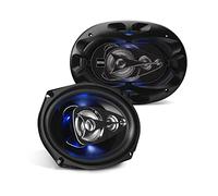 BOSS Audio Systems BE694 Rage Series 6 x 9 Inch Car Door Speakers - Blue Light Illumination, 500 Watts Max, 4 Way, Full Range, Coaxial, Sold in Pairs, bocinas, para, carro