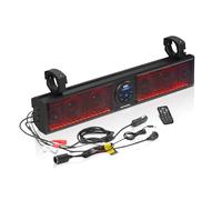 BOSS Audio Systems BRT26RGB ATV UTV Sound Bar - 26 Inches Wide, 4 inch Speakers, 1 Inch Tweeters, IPX5 Weatherproof, Bluetooth, Built-in Amplifier, Multicolor Illumination, Golf Cart Compatible
