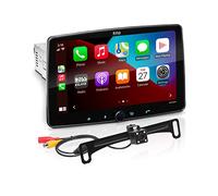 BOSS Audio Systems Elite BE10ACP-C Car Stereo - Detachable 10.1" Touch Screen Car Stereo Apple CarPlay & Android Auto Head Unit, Single DIN with Double DIN Brackets, Bluetooth, Backup Camera