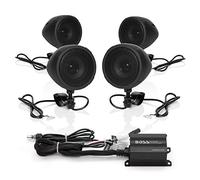 BOSS Audio Systems MCBK470B Weatherproof Speaker Amplifier Sound System, Bluetooth Amplifier, 4 Speakers, Inline Volume Control, Ideal For Motorcycles ATV and 12 Volt Applications