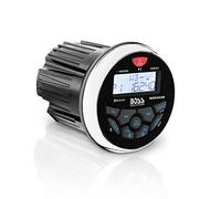 BOSS Audio Systems MGR350B Marine Boat Stereo Gauge Receiver - Bluetooth Head Unit, No CD DVD Player, Built-in 4 Channel Amplifier, Weatherproof, USB, USB Charging