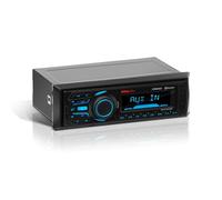BOSS Audio Systems MR1308UABK Marine Stereo System - Single Din, Bluetooth Audio and Calling Head Unit, Aux-in, USB, SD, Weatherproof, AM/FM Radio Receiver, No CD Player, Hook Up To Amplifier