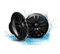 BOSS Audio Systems MR6B 6.5 inch Marine Stereo Boat Speakers - 180 Watts (pair), 2 Way, Full Range, Tweeters, Coaxial, Weatherproof, Sold in Pairs