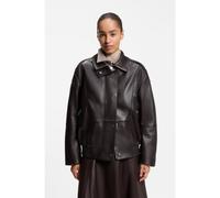 BOSS Aviator-style leather jacket - Style Savani, 50567628 Dark Brown 12
