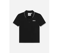 BOSS Baby Boys Logo Polo Shirt In Black - Black - 6 Mths