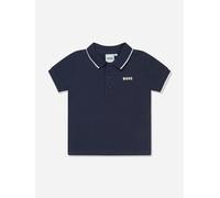 BOSS Baby Boys Logo Polo Shirt in Navy - Blue - 18 Mths