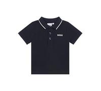 BOSS Baby Boys Short Sleeve Logo Polo Shirt - Navy, Navy, Size 12 Months Navy