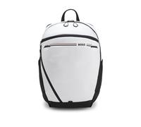 BOSS Backpack in structured fabric with logo and signature stripe - Style Stenson T_Backpack, 50567733 White pcs.
