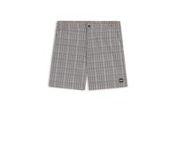 BOSS Badeshorts Mit Feinem Print Und Logo-aufnäher Black
