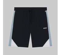 BOSS Cotton-blend pyjama shorts with contrast panels - Style Balance Shorts, 50545922 Dark Blue L