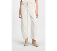 BOSS Barrel-leg trousers in cotton twill - Style C_TBaloon-D, 50544537 White 10