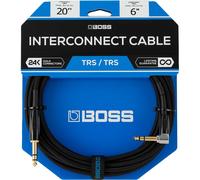 Boss BCC-20-TRA Straight to Right-Angled TRS Jack Cable, 6m