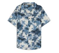 BOSS All Over Floral Beach Revere Collar Short Sleeve Shirt - Light Blue, Light Blue, Size L, Men Light Blue