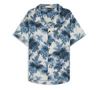 BOSS All Over Floral Beach Revere Collar Short Sleeve Shirt - Light Blue, Light Blue, Size Xl, Men Light Blue