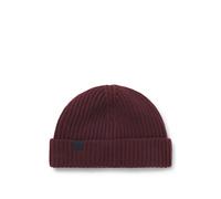 BOSS BECKHAM x BOSS beanie hat in virgin wool and cashmere - Style Hero_Hat_DB, 50552850 Dark Red pcs.