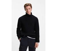 BOSS BECKHAM x BOSS cable-knit sweater in wool and cashmere - Style Herrero_DB, 50554338 Dark Blue S