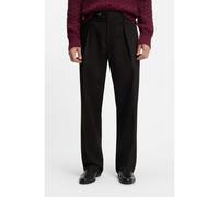 BOSS BECKHAM x BOSS micro-patterned trousers in cotton - Style Trousers-252_DB, 50554875 Brown 34L