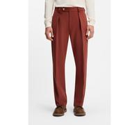 BOSS BECKHAM x BOSS micro-patterned trousers in cotton - Style Trousers-252_DB, 50554875 Dark Red 34L