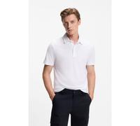 BOSS BECKHAM x BOSS polo shirt in cotton and silk - Style Parris 37_DB, 50554093 White S