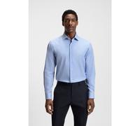 BOSS BECKHAM x BOSS slim-fit shirt in cotton poplin - Style H-DAVID-spread_DB, 50548799 Blue Patterned 18