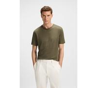 BOSS BECKHAM x BOSS T-shirt in soft linen - Style Taut 73_DB, 50552243 Olive XXL
