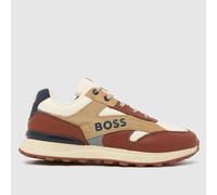 BOSS Beige Multi Runner Boys Youth Trainers UK 3.5 (EU 36)