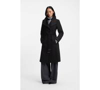 BOSS Belted formal coat in virgin wool and cashmere - Style Calegan, 50548490 Black 4