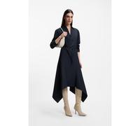 BOSS Belted shirt dress in cotton poplin - Style Doloh, 50555894 Dark Blue 10
