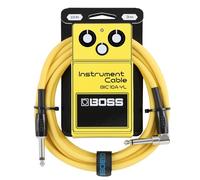 BOSS BIC-10A | Instrument Cable, Straight to Right-Angle, 10ft/3m | Cables for Guitar, Bass & More, Quiet Operation & Durable, Yellow