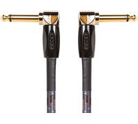 BOSS Bic-1Aa Patch/Pedal, Guitar, Bass And Instrument Cable. Angled 1/4-Inch Connectors, 1 Ft./30 Cm Length, Gold