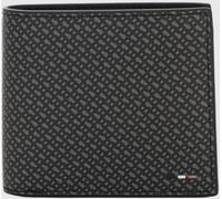 Boss Bifold Synthetic Leather Wallet with Monogram Pattern and Eight Slots - Size: OS - male