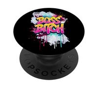 Boss Bitch Rude Humor Feminist Hustle Women Entrepreneurs PopSockets Adhesive PopGrip