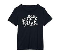 Boss Bitchs T Shirts Simple Stylish Boss Bitch Shirt T-Shirt, Women's Plus, Black, 6X