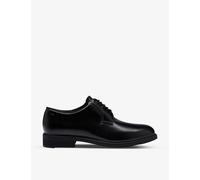 Boss Black Brand-emed Tonal-stitching Leather Derby Shoes Eur 41 / 7 Uk Men
