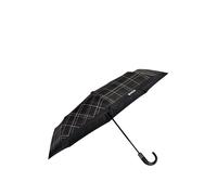 BOSS Black checked pocket umbrella with faux-leather handle - Style Pocket umbrella Checkered Black, 58837103 Black pcs.