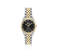 BOSS Black-dial watch with two-tone bracelet - Style GRACEFUL PRECIOUS, 58565073 Silver tone pcs.