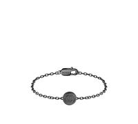 BOSS Black-plated cuff with Double B monogram medallion - Style DOUBLE B COIN, HB1580764 Dark Grey M